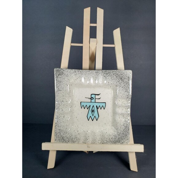 Vintage Kachina Figure Ashtray Loma of Arizona Speckled Pottery Southwestern - Picture 1 of 8